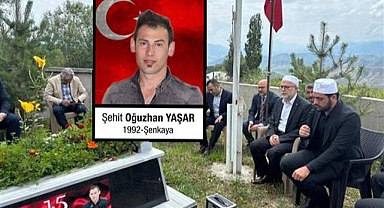 Tabuta sığmayan şehit kabri başında anıldı