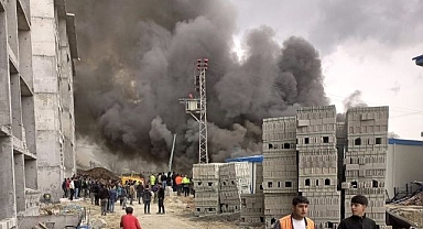 150 işçinin kaldığı konteynerde korkutan yangın