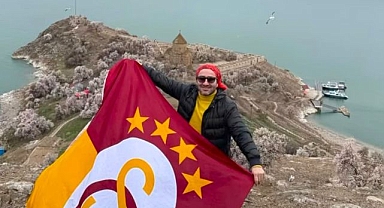 Galatasaray bayrağı adada dalgalandı
