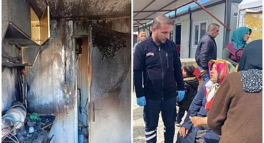 Konteynerde çıkan yangın yürekleri ağza getirdi