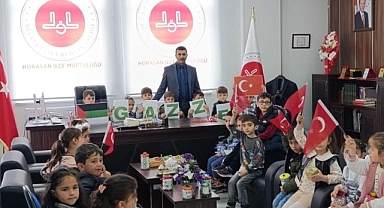 Miniklerden Gazzeli kardeşlerine anlamlı destek