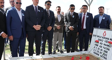 Şehit mezarı başında anıldı