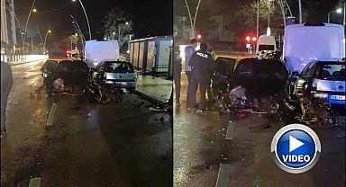 Ters yöne giren otomobil dehşet saçtı