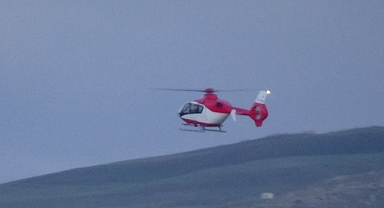 Ambulans helikopter 10 günlük bebek için havalandı