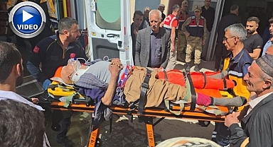Ayağını kıran yaşlı adam helikopterle kurtarıldı