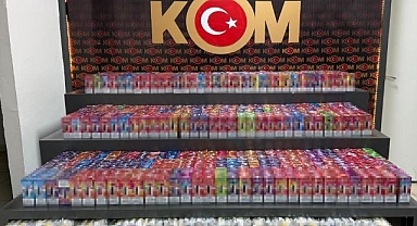 Binlerce elektronik sigara ele geçirildi