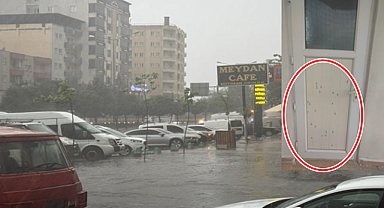 Dolu yağışı balkon kapısını mermi gibi deldi