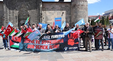 Erzurum'da 77 haftadır Gazze için yürüyorlar
