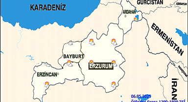 Erzurum'da hava parçalı bulutlu olacak