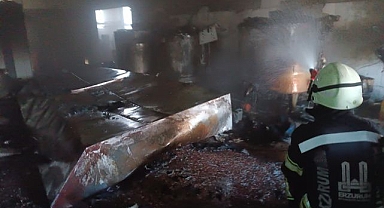 Erzurum Toptancılar Sitesi'nde korkutan yangın