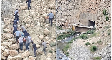 Hakimiyetini kaybedince dere yatağına devrildi