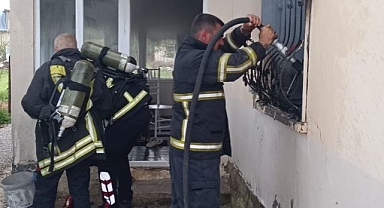 İki katlı evde yangın