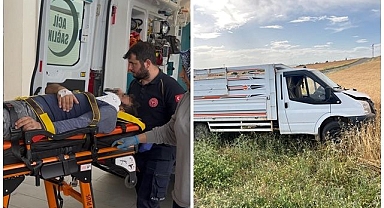 Kontrolden çıkınca şarampole yuvarlandı