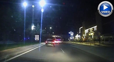 Makas atan sürücü kameralara yakalandı