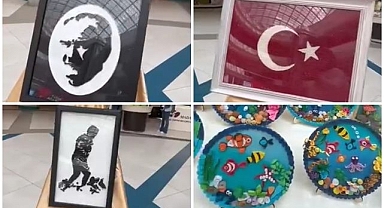 Minikler Kâğıt Kıvırma Sanatı Sergi'si açtı
