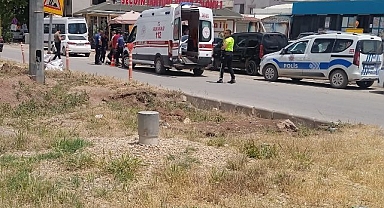 Motosiklet yayaya çarptı: 1 yaralı