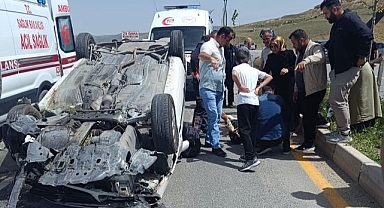 Otomobil takla attı: 3 yaralı