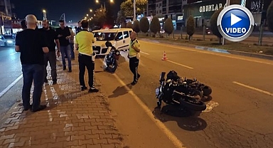 Polis memuru ve eşi motosiklet kazasında yaralandı