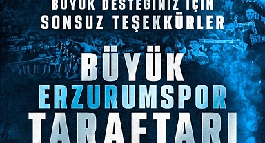 Taraftara teşekkür tebriği