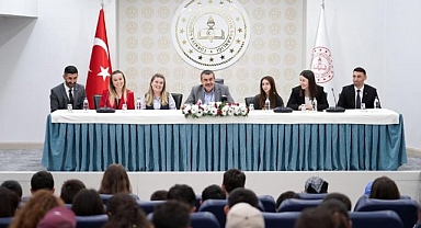 Uzundereli öğrencilerden Bakan Tekin'e ziyaret