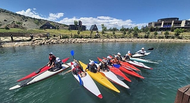 Denizi olmayan şehirde kano heyecanı