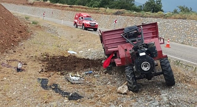 Devrilen çapa motorunun altında kaldı