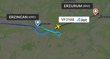 Erzincan'a inemeyen uçak Erzurum'a yönlendirildi