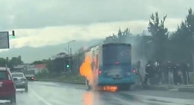 Erzurum'da yolcuların korku dolu anları!