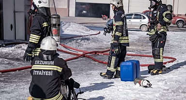 Erzurum İtfaiyesi vakalara hızır gibi yetişiyor!
