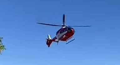 Helikopter gebe hasta için havalandı