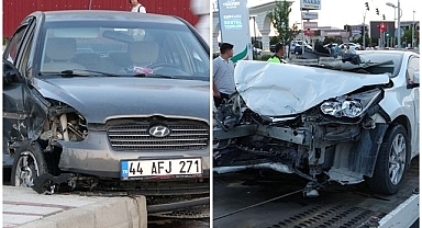 İki otomobil birbirine girdi: 2 yaralı