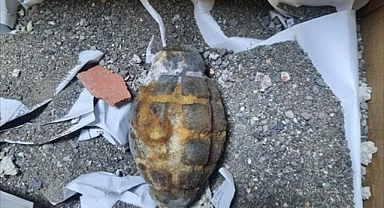 Kazı çalışmalarında bulunan el bombası imha edildi