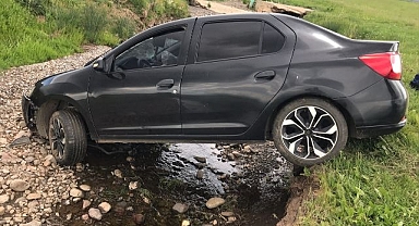 Kontrolden çıkarak şarampole devrildi