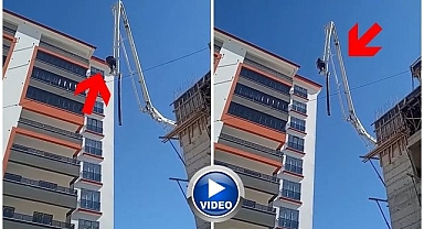 Metrelerce yüksekliğe çıkıp canını hiçe saydı!