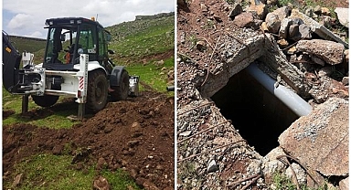 Tahrip edilen su şebekesi onarıldı