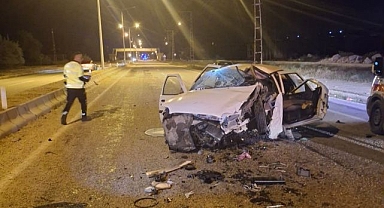 Takla atan araçtan sağ çıktılar