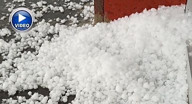 Yaz günü dolu yağdı! Tarım arazileri zarar gördü