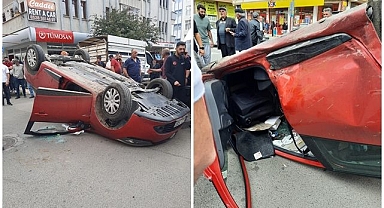 2 araç birbirine girdi! Ortalık savaş alanına döndü
