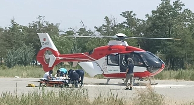 Ambulans helikopter 70 yaşındaki hasta için havalandı