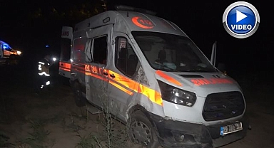 Ambulans şarampole uçtu: 2 yaralı