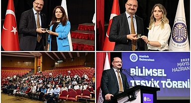 Atatürk Üniversitesi'nde bilimsel teşvik töreni