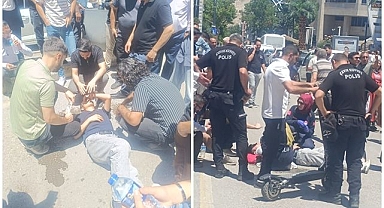 Çarpmanın etkisiyle yere yığıldı!