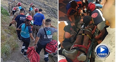 Dengesini kaybederek kayalıklardan düştü