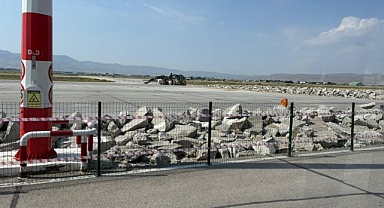 Erzurum Havalimanı'nda zemin yenileme çalışmaları başladı