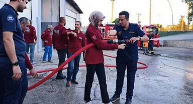 İtfaiyeden dernek üyelerine eğitim