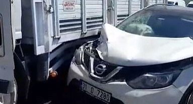 Kamyonet ile otomobil çarpıştı: 1 yaralı