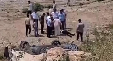 Kontrolünü kaybedince şarampole yuvarlandı