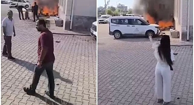 Kurum bahçesinde çıkan yangın korkuttu