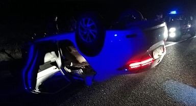 Otomobil devrildi: 4 yaralı