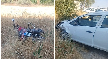 Otomobil ile motosiklet çarpıştı: 1’i ağır 3 yaralı